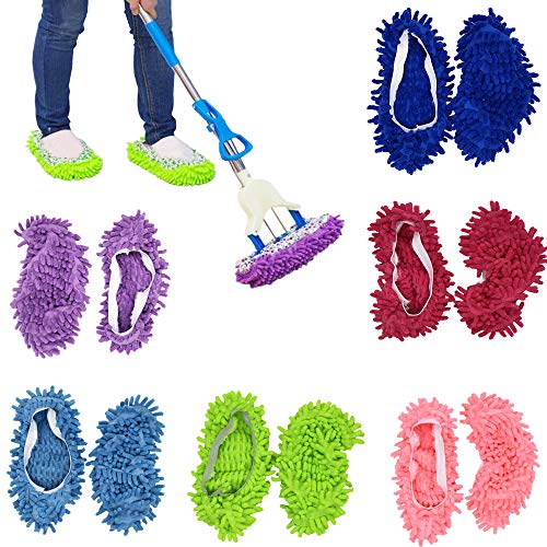 6 Pares de Fundas Para Zapatillas de Mopa, Fregona Ultrafina Multifuncional, Fregona Limpiaparabrisas, Polvo, Zapatillas, Zapatos de Limpieza, Baño, Oficina, Cocina, Limpieza de Pulido de La Casa
