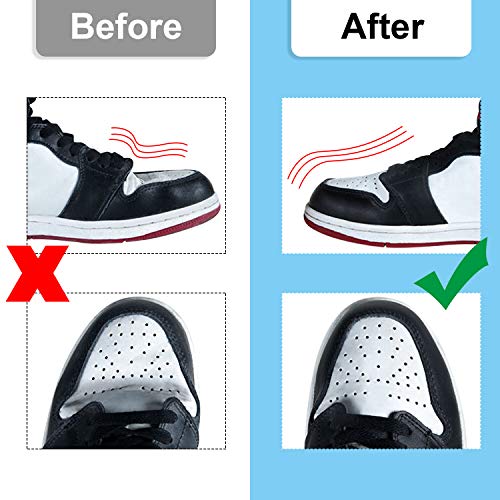 6 Pares Protector de Arrugas de Zapatos Antiarrugas Reductor de Dedos del Pie, Prevenir Hendidura del Pliegue de Zapatos, Hombres 7-12/ Mujeres 5-8(Negro, Blanco)