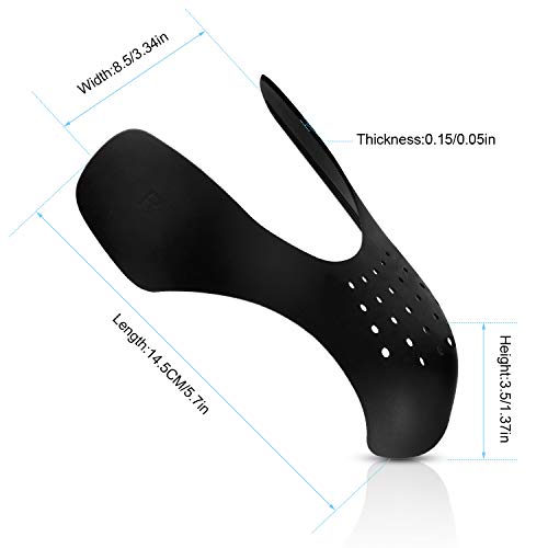 6 Pares Protector de Arrugas de Zapatos Antiarrugas Reductor de Dedos del Pie, Prevenir Hendidura del Pliegue de Zapatos, Hombres 7-12/ Mujeres 5-8(Negro, Blanco)