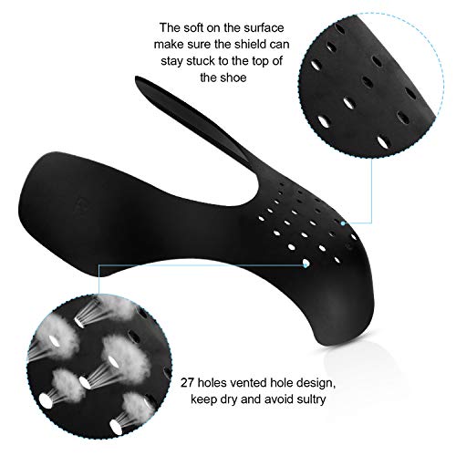 6 Pares Protector de Arrugas de Zapatos Antiarrugas Reductor de Dedos del Pie, Prevenir Hendidura del Pliegue de Zapatos, Hombres 7-12/ Mujeres 5-8(Negro, Blanco)