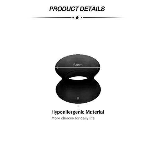 6 Pares Silicona Dilatadores Oreja Expansor Flexible Flesh Ear Expander Stretcher Gauge Earlets Plug Túnel Kit Retenedores 2G-16MM 3 Colores