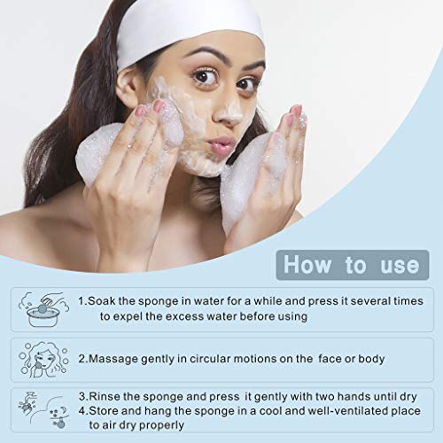 6 Pcs Esponja Facial de Limpieza Exfoliantes Konjac para Limpiar Profunda