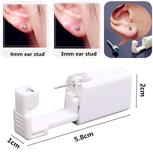 6 pistolas perforadoras desechables para pendientes de oreja con pendientes, sin dolor, equipo de pistolas perforadoras de oreja, herramientas para niñas, niños, mujeres, hombres