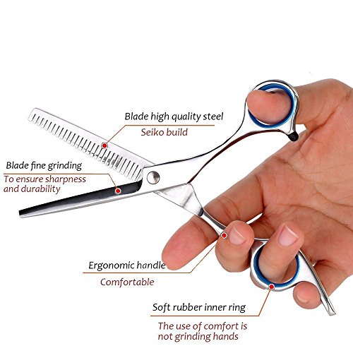 6" Tijeras de Peluquería Esculpir Profesional Neverland Tijeras de Barbero Tijera de corte de pelo para Cortar y Entresacar para Peluquero y Salón de Corte de Cabello