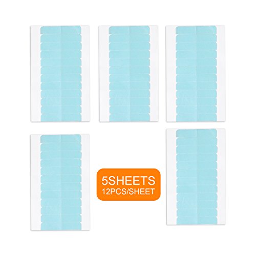 60 Piezas de Cinta Adhesiva de Extensión de Pelo de Trama Cinta Adhesiva de Doble Cara Herramienta de Belleza para Cinta en Extensión de Cabello y Trama de Pelo