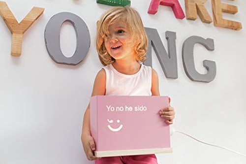 60watios.com caja luminosa letras/cajas de metal y madera natural, cuadros de led para regalos originales mujer, decoracion, cumpleaños o mensajes personalizados (cree en ti y todo será posible)