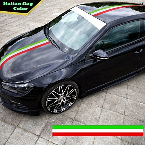 79 "/2 m italiano Italia francés de bandera de Alemania rayas adhesivo para Audi BMW Mercedes Mini Porsche Volkswagen exterior cosméticos, campana, guardabarros delantero/trasero parachoques, lado