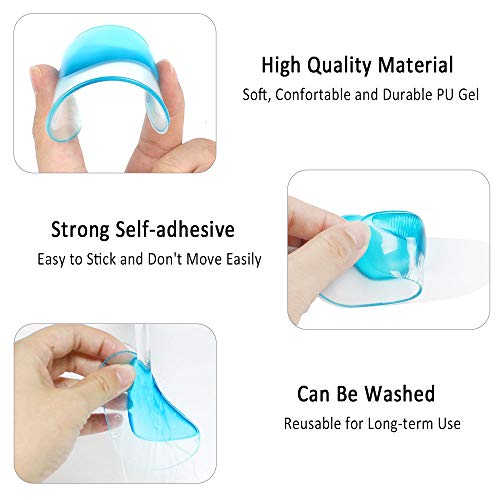 8 pares Plantillas de Silicona Plantillas para Zapatos de Corrección de pie Plano, Almohadillas de Soporte de Arco para Pies Planos y Fascitis Plantar