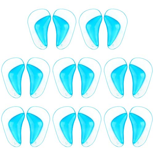 8 pares Plantillas de Silicona Plantillas para Zapatos de Corrección de pie Plano, Almohadillas de Soporte de Arco para Pies Planos y Fascitis Plantar