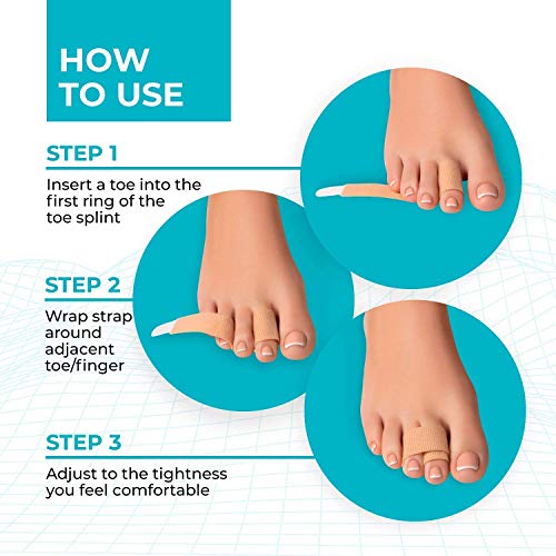 8 udsCorrector de Ferulas Juanetes, Protector Dedos del Pie Martillo para Separador Dedos Pies, Alivio del Dolor Dedos Garra,Vendas separadoras para dedos de pies rotos o martillo