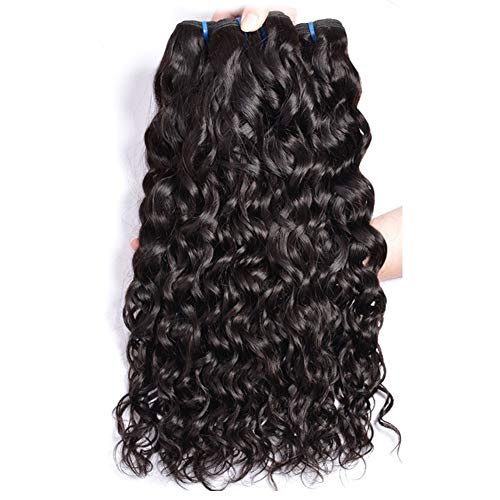 8A natural pelo humano brasileño 100% virginales extensiones de cabello natural 20 22 24 pulgadas brasileño pelo rizado de Agua Ola Pelo,natural color (100g+/-5g)/PC Total 300g