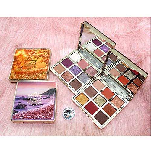 9 Colores Super Pigmentado Profesional Paleta De Sombra De Ojos Polvo De Ojos Mate Brillo Textura Cremosa Suave Mezclable Sombra Ultra Duradera Paleta De Maquillaje(2)