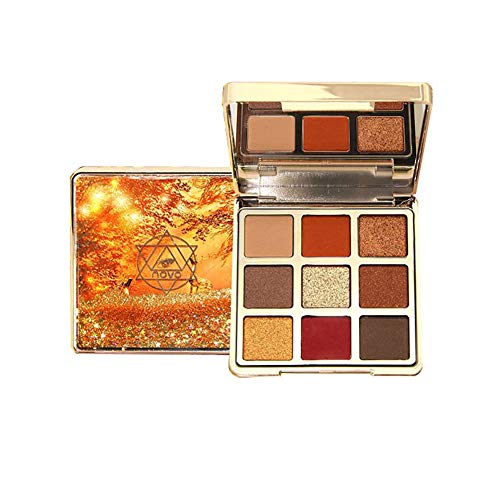 9 Colores Super Pigmentado Profesional Paleta De Sombra De Ojos Polvo De Ojos Mate Brillo Textura Cremosa Suave Mezclable Sombra Ultra Duradera Paleta De Maquillaje(2)