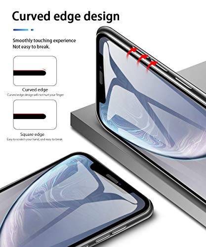 A-VIDET 2 Piezas Protector Pantalla iPhone 11 / iPhone XR,Anti-Burbujas Anti-despegamientos Anti-arañazos Cobertura Completa Tecnología 3D para iPhone 11 / iPhone XR