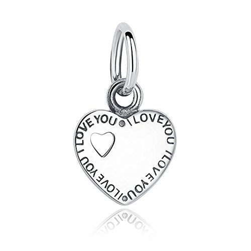 Abalorio para colgar «You & Me», hecho de plata de ley 925 se ajusta a los pulseras Pandora, compatible con pulseras europeas