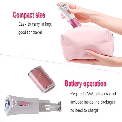Abnaok Depiladora para Mujer Eléctrica Mini, Funcionamiento de la batería