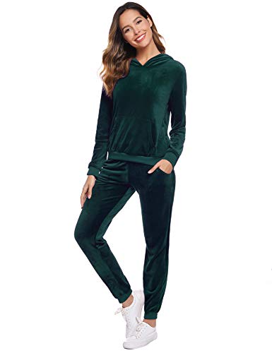 Abollria Conjunto de Chándal para Mujer Sudadera Deportivas y Pantalones Trajes Deportivos de Terciopelo Ropa Casual Casa Conjunto de Pijamas