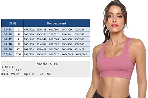 Abollria Sujetador Deportivo para Mujer con Almohadillas Extraíbles Sujetador de Yoga sin Costuras Ahuecado,Hebilla Ajustable en la Espalda Sujetador Deportivo