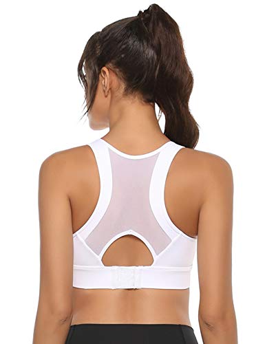 Abollria Sujetador Deportivo para Mujer con Almohadillas Extraíbles Sujetador de Yoga sin Costuras Ahuecado,Hebilla Ajustable en la Espalda Sujetador Deportivo