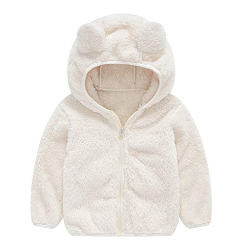 Abrigos de Bebe Niños Niñas Invierno Lana Sintética Recién Nacida PAOLIAN Chaquetas para Bebés Niños Niñas con Capucha Bautizo Cortas Vestir Otoño Chaquetón Acolchado Niños Niñas 6 Meses-4 Años