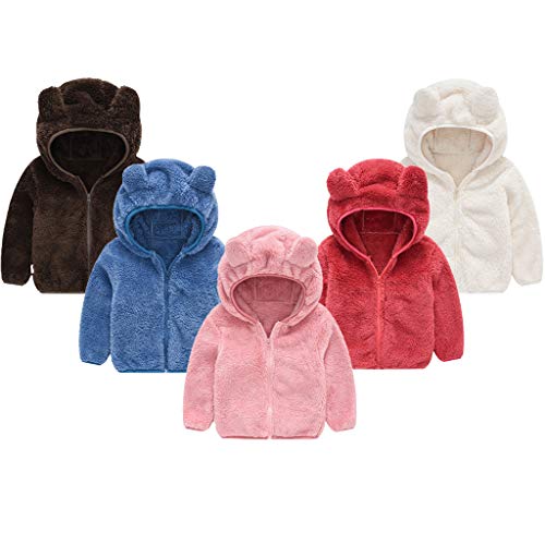 Abrigos de Bebe Niños Niñas Invierno Lana Sintética Recién Nacida PAOLIAN Chaquetas para Bebés Niños Niñas con Capucha Bautizo Cortas Vestir Otoño Chaquetón Acolchado Niños Niñas 6 Meses-4 Años