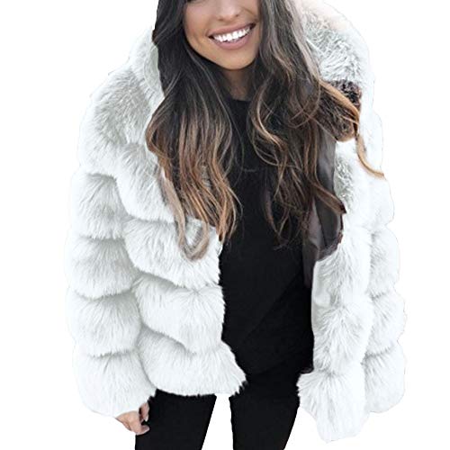 Abrigos Mujer Abrigos de Invierno para Mujer Invierno Abrigo Casual Chaqueta de Lana Capa Jacket Abrigo Corto Fleece Warmer Abajo Chaqueta Abrigo de Piel Abrigo de Pelo para Mujer Yesmile