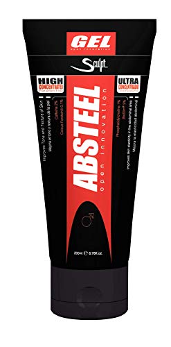 Absteel Crema Reductora hombre, Crema para el abdomen, Gel reductor adelgazante, Gel crema adelgazante reafirmante intensiva