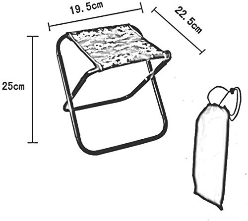Acampa plegable Taburete, portable de la pesca Silla otomana que acampa yendo de jardinería y playa, asiento y bolsa de almacenamiento (color: 1 unidad C), Color: 2 Piezas C ( Color : 2 Pieces B )