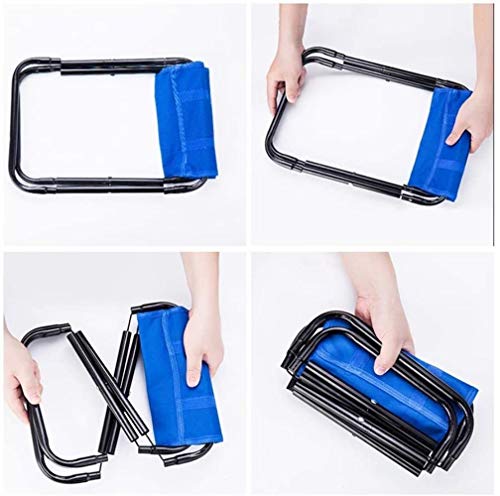 Acampa plegable Taburete, portable de la pesca Silla otomana que acampa yendo de jardinería y playa, asiento y bolsa de almacenamiento (color: 1 unidad C), Color: 2 Piezas C ( Color : 2 Pieces B )