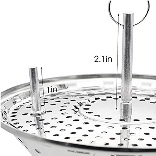 Accesorio de Cocina al Vapor de Acero Inoxidable, Cesta Vaporera Plegable con Patas Antideslizantes, Ollas Verduras Vaporeras para Alimentos, Paellas, Pescados, Frutas, Huevos