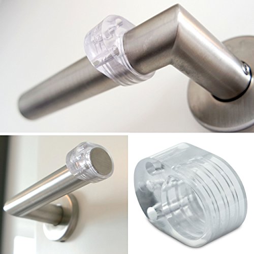 ACCUBUDDY Topes para Puertas - 6 x Tope para Puerta Transparente, Protege Paredes/Muebles Frente a abolladuras, fácil de Pegar