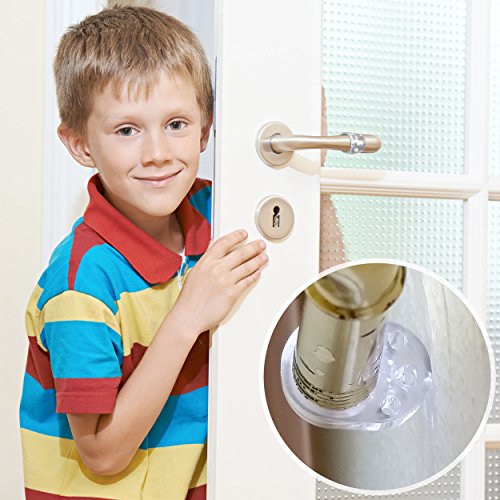 ACCUBUDDY Topes para Puertas - 6 x Tope para Puerta Transparente, Protege Paredes/Muebles Frente a abolladuras, fácil de Pegar