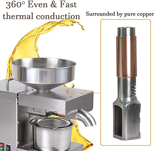 Aceite automática para pantalones, Máquina Presser acero inoxidable Extractor de aceite expeller Máquina caliente / fría Aceite de Prensa de nueces de nogal linaza oliva Grano almendra colza sésamo