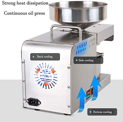 Aceite automática para pantalones, Máquina Presser acero inoxidable Extractor de aceite expeller Máquina caliente / fría Aceite de Prensa de nueces de nogal linaza oliva Grano almendra colza sésamo