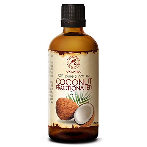 Aceite de Coco Fraccionado 100ml - Cocos Nucifera Oil - Germany - 100% Puro y Natural - Grandes Beneficios para la Piel - Cabello - Excelente con Aceite Esencial - Aromaterapia - SPA - Baño - Masaje