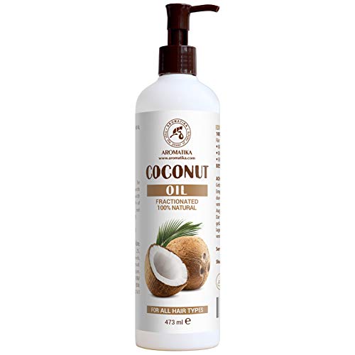 Aceite de Coco Fraccionado 480ml - Cocos Nucifera Oil - Germany - 100% Puro y Natural - Grandes Beneficios para la Piel - Cabello - Excelente con Aceite Esencial - Aromaterapia - Masaje