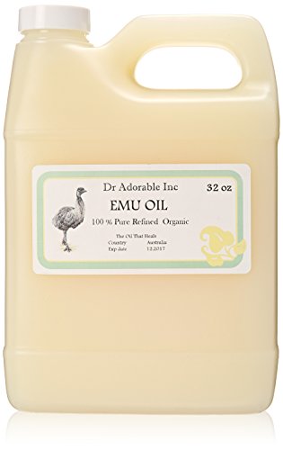 Aceite de emu australiano por Dr. Adorable triple refinado orgánico 100% puro, 32 onzas