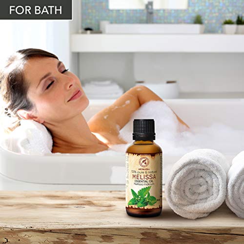 Aceite de Melissa Esencial 50ml - Mellissa Indicum - India - 100% Natural para un Buen Sueño - Aromatherapy - Relajación - Melissa Oil