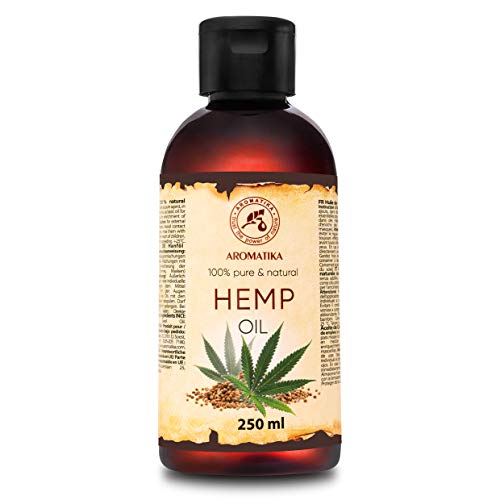 Aceite de Semillas de Cáñamo 250ml - 100% Puro y Natural - Aceite Base - Cannabis Sativa Seed Oil - Hemp Oil - Cuidado Intensivo para Rostro - Cuerpo - Cabello - Piel - para Masajes de Belleza