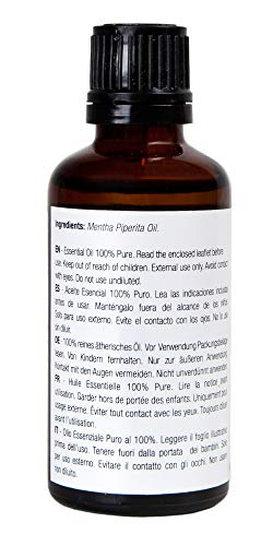 Aceite esencial de Menta 50ml | 100% Natural y Puro | Calidad terapéutica | Terapia de masajes Aromaterapia Cuidado de la piel