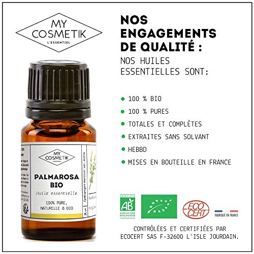 Aceite esencial de Palmarosa orgánico - MyCosmetik - 10 ml