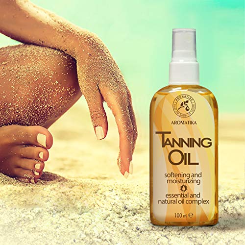 Aceite Protector Solar 100ml - 100% Puro y Natural con Aceite de Almendras - Jojoba - Zanahorias - Nutrición e Hidratación - Bronceado Acelerado - Radiación Saludable - Protector Solar SPF Moderado