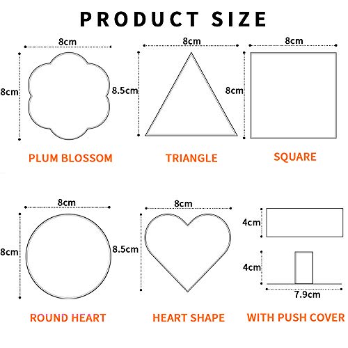 Achort 5 Pcs Molde de Pastel Mousse Anillo de Pastel de Acero Inoxidable Pastel de Estaño Pastel de Cocina Juego de Molde de Pastel con Empujador 3 x 3 Pulgadas para Cocinar Postres Mousse