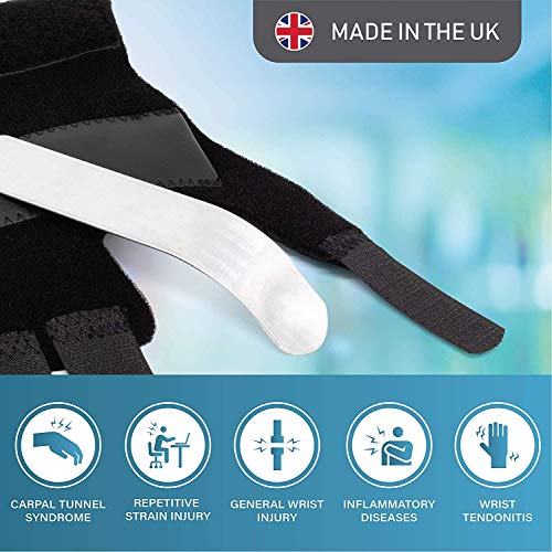 Actesso Órtesis Muñequera Avanzada Férula - Alivio del Dolor de Túnel Carpiano, Dolor de Muñeca, Tendinitis y Esguinces (XL Derecha)