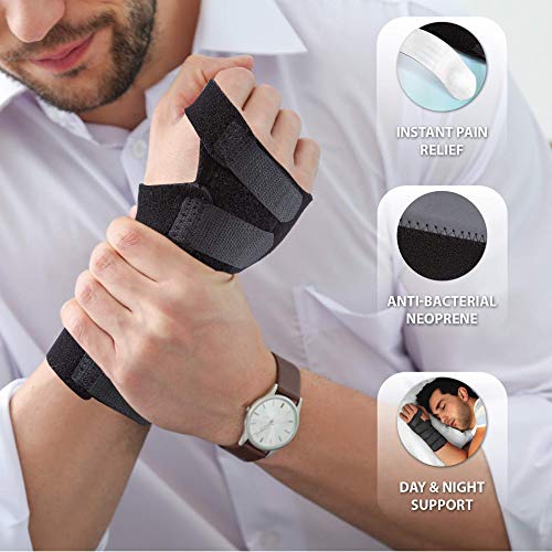 Actesso Órtesis Muñequera Avanzada Férula - Alivio del Dolor de Túnel Carpiano, Dolor de Muñeca, Tendinitis y Esguinces (XL Derecha)