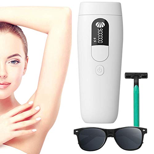 ACTION IPL Depiladora de Luz Pulsada para Mujer, 990,000 Flashes Maquina Depilacion Laser Permanente del Vello Visible en Casa para Facial, Axilas, Espalda, Piernas y Zona Bikini, Blanco