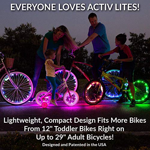 Activ Life Luces LED bicis (Set de 2 Rosa). Regalo de cumpleaños más Popular para niñas de 3+, Adolescentes y Mujeres. Regalo Original de San Valentín para su Mujer, Madre, Amiga, Hermana.