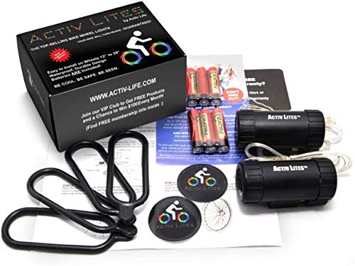 Activ Life Luces LED bicis (Set de 2 Rosa). Regalo de cumpleaños más Popular para niñas de 3+, Adolescentes y Mujeres. Regalo Original de San Valentín para su Mujer, Madre, Amiga, Hermana.