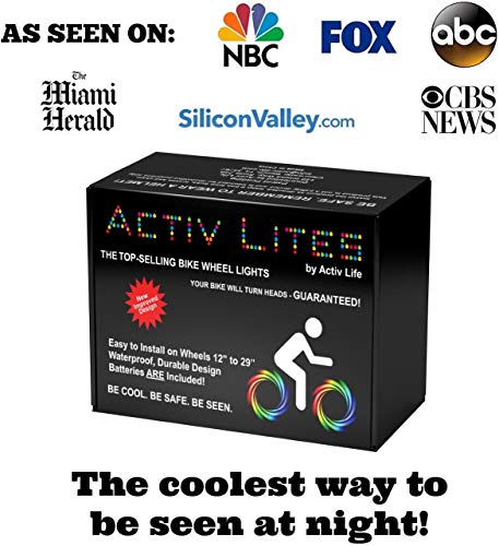Activ Life Luces LED bicis (Set de 2 Rosa). Regalo de cumpleaños más Popular para niñas de 3+, Adolescentes y Mujeres. Regalo Original de San Valentín para su Mujer, Madre, Amiga, Hermana.