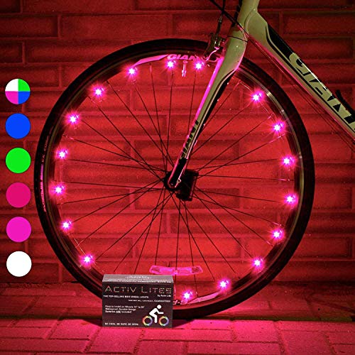 Activ Life Luces LED bicis (Set de 2 Rosa). Regalo de cumpleaños más Popular para niñas de 3+, Adolescentes y Mujeres. Regalo Original de San Valentín para su Mujer, Madre, Amiga, Hermana.